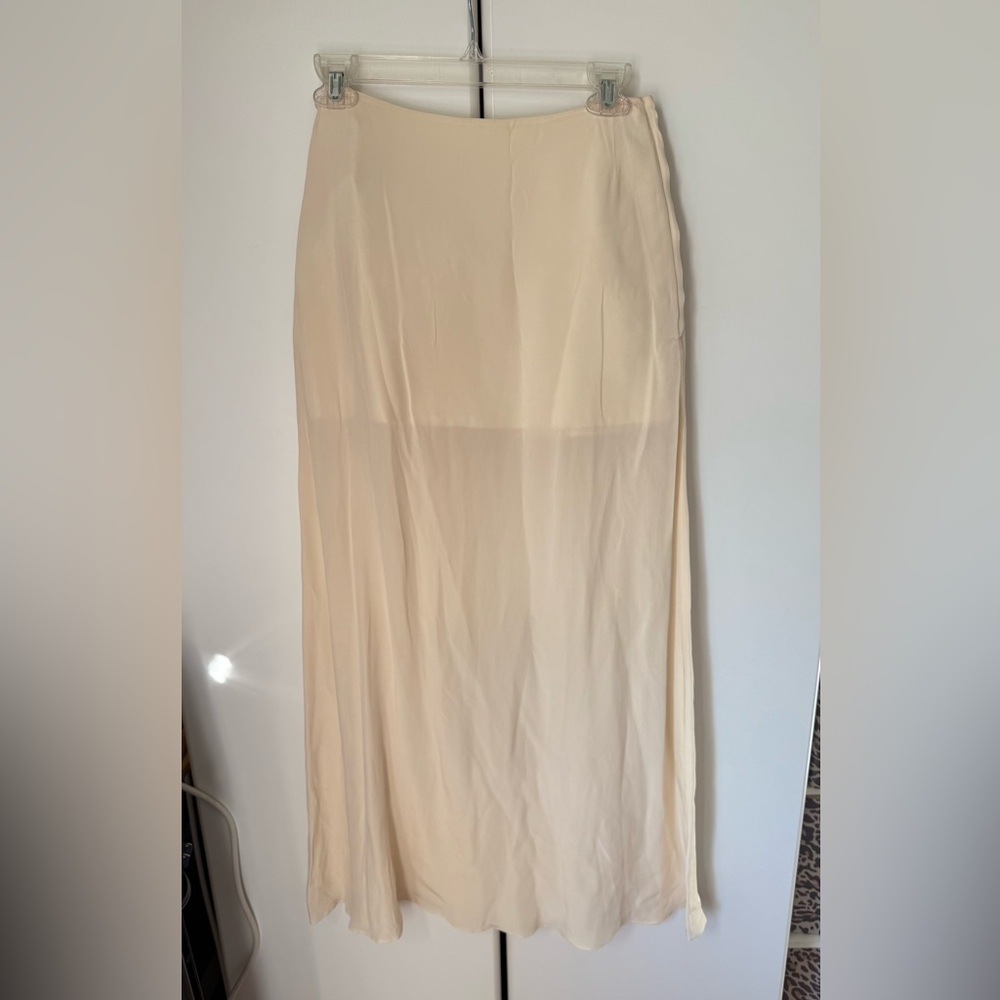 Yohji Yamamoto Elegant Cream Maxi Skirt
